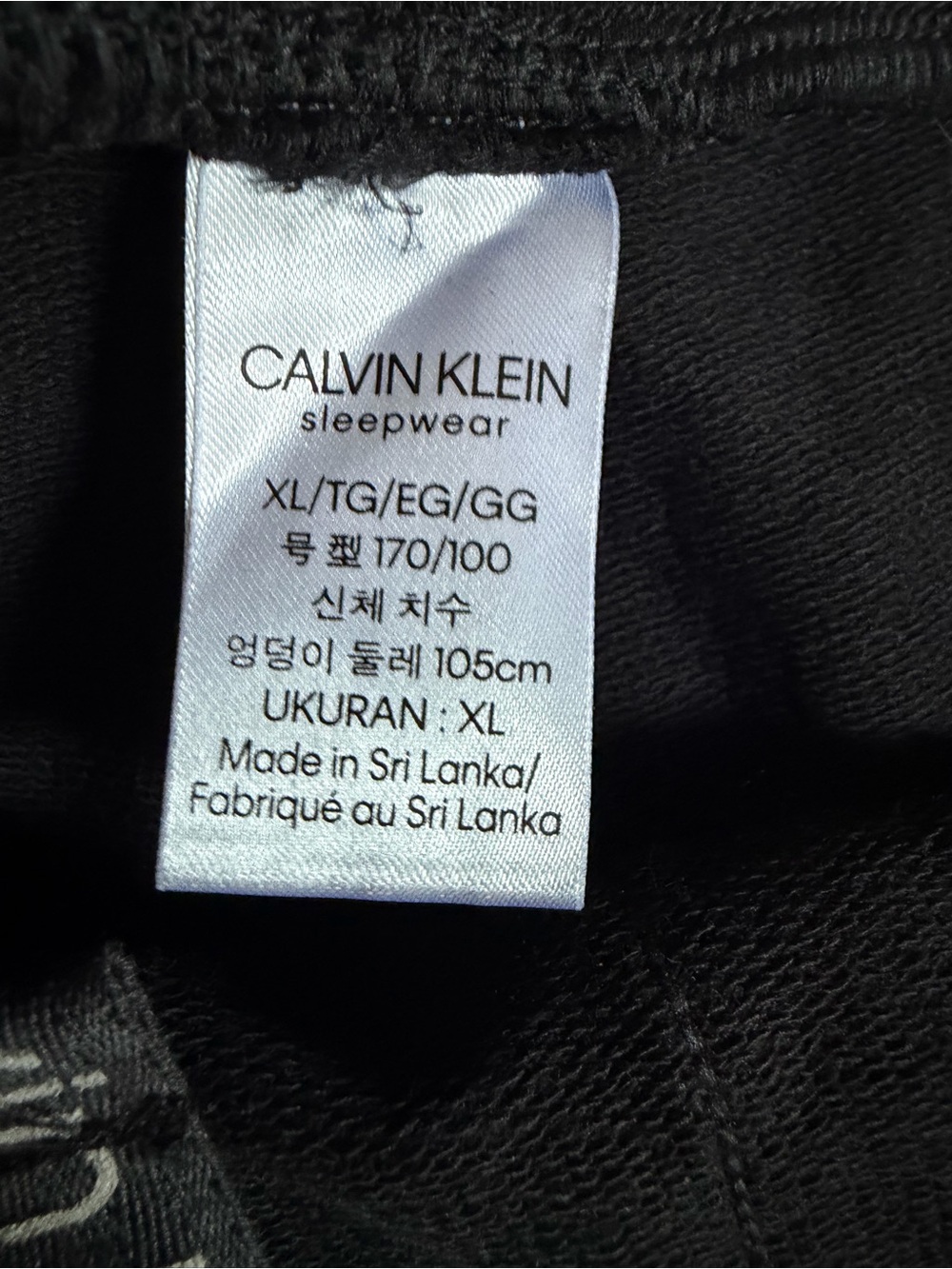 Calvin Klein Black Cotton-Blend Loungewear Shorts Drawstring Pajamas Comfy - Picture 3 of 6